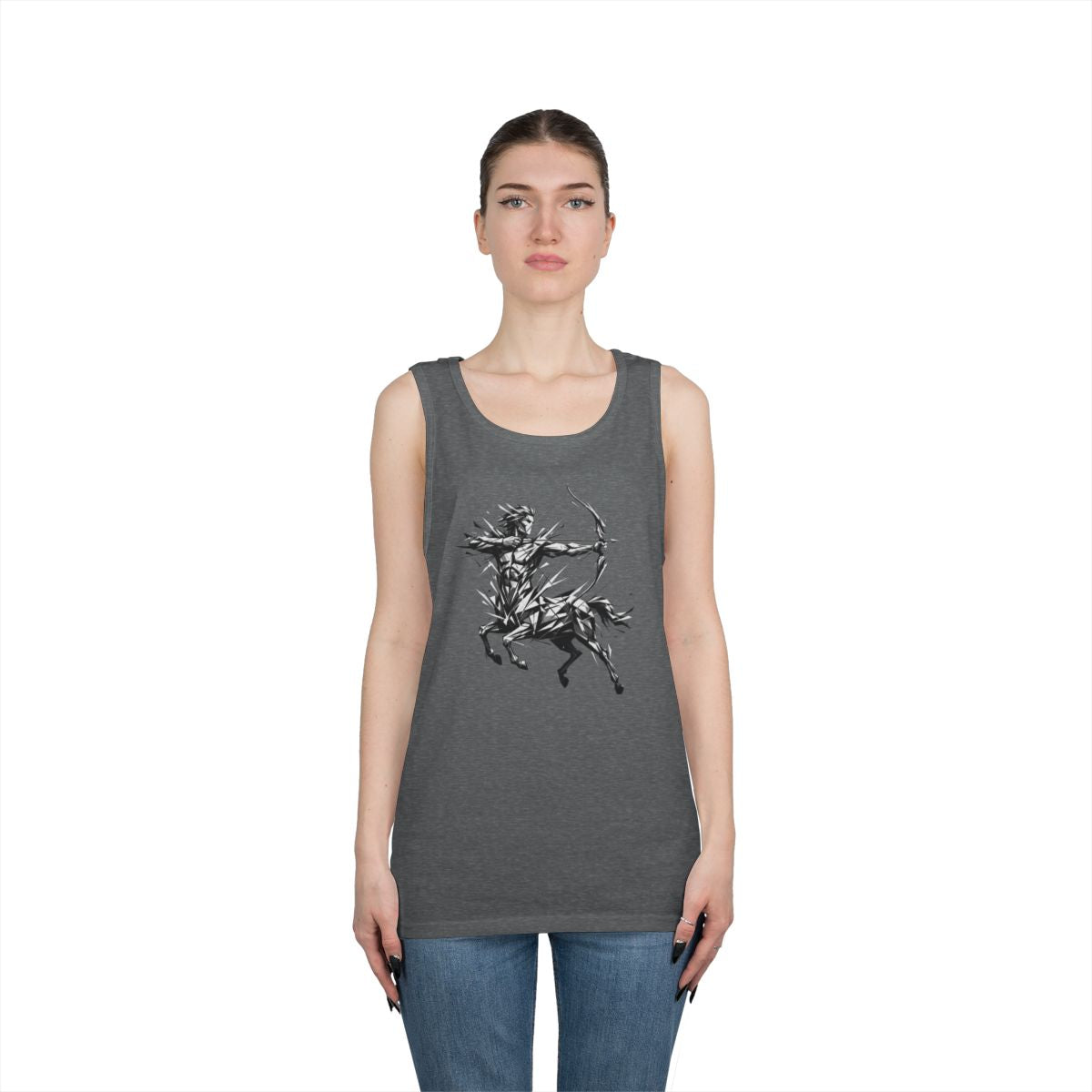 Color: Graphite Heather | Sagittarius The Archer Centaur Tank Top