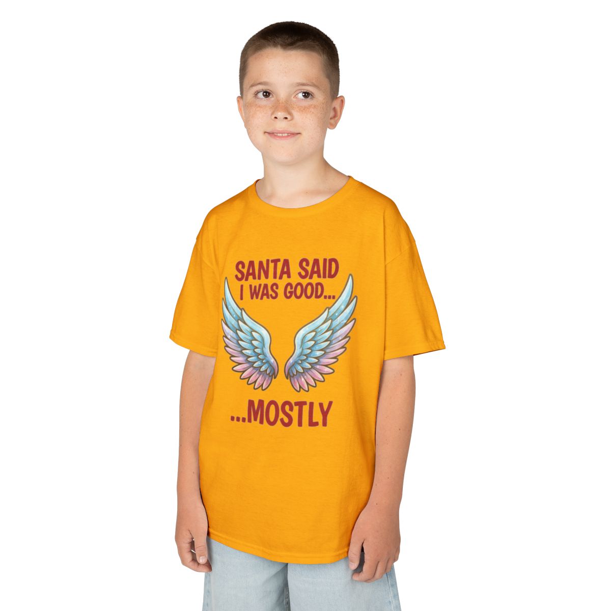 Color: Gold | Santa Said I Was Good Kids Tee