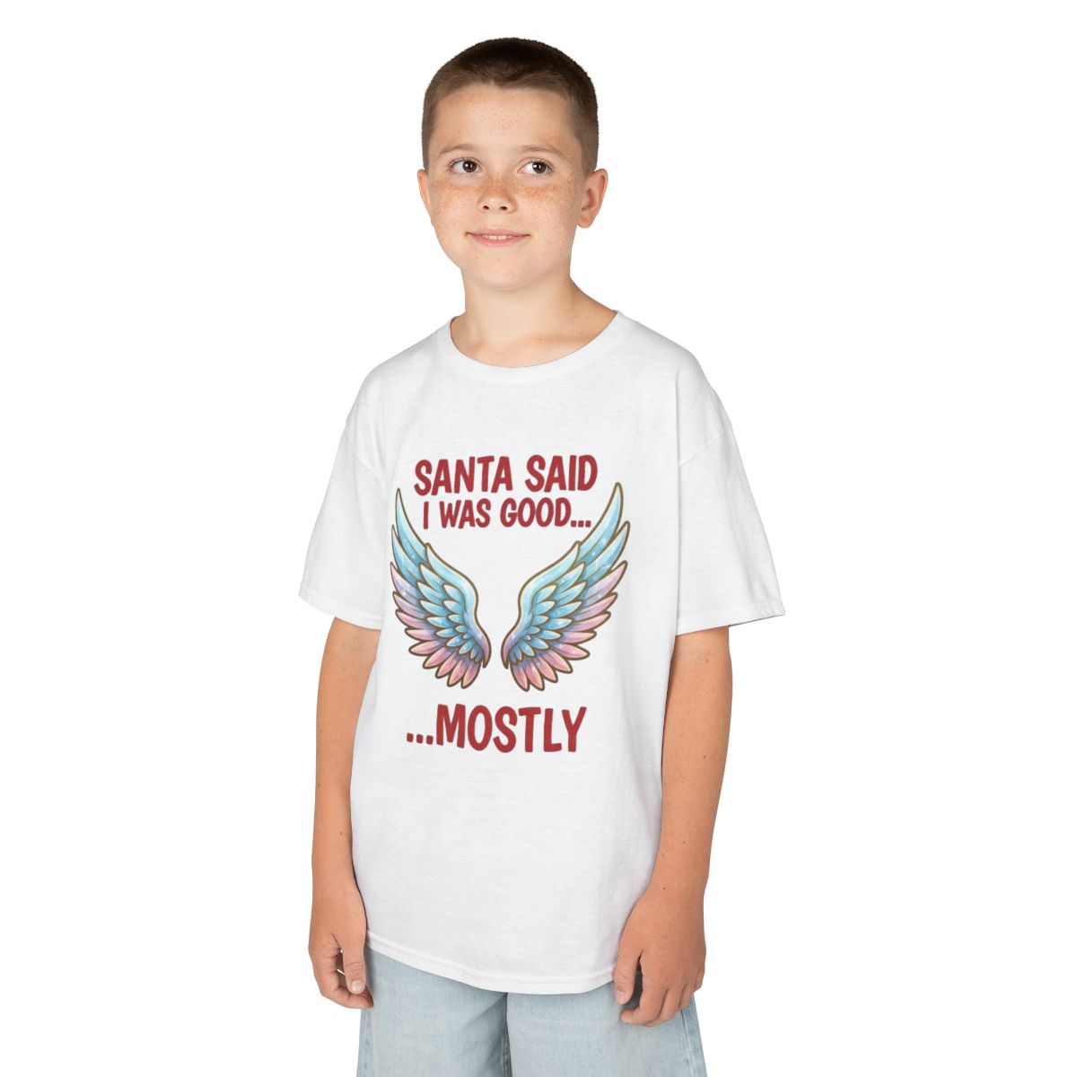 Color: White | Santa Said I Was Good Kids Tee
