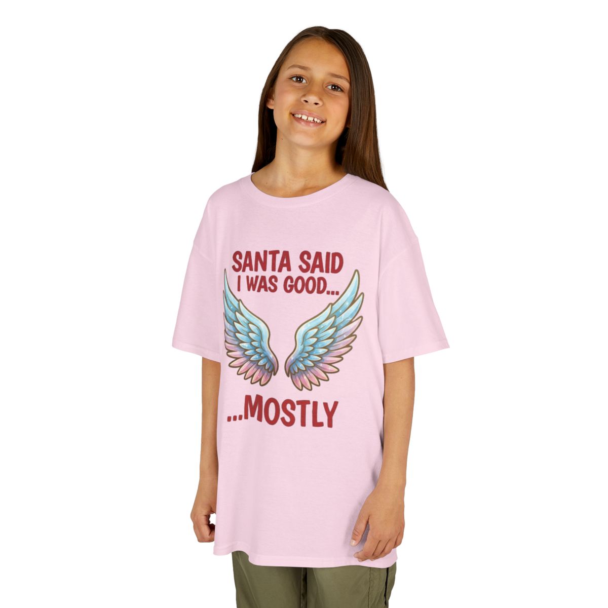 Color: Light Pink | Santa Said I Was Good Kids Tee