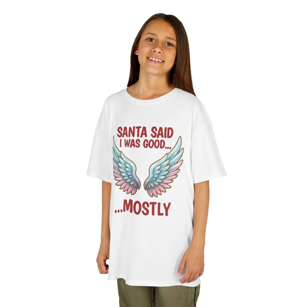 Color: White | Santa Said I Was Good Kids Tee