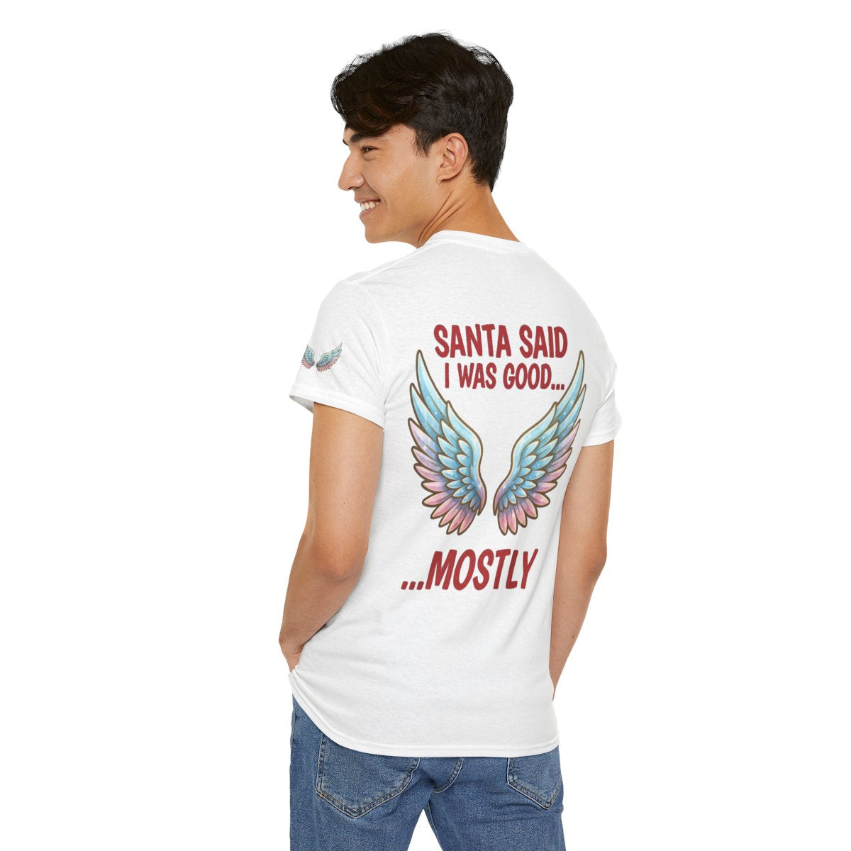 Color: White | Santa Said I Was Good Premium Graphic Tee