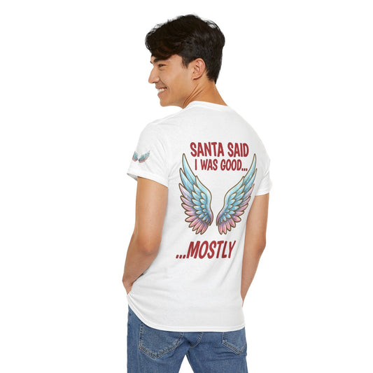 Color: White | Santa Said I Was Good Premium Graphic Tee
