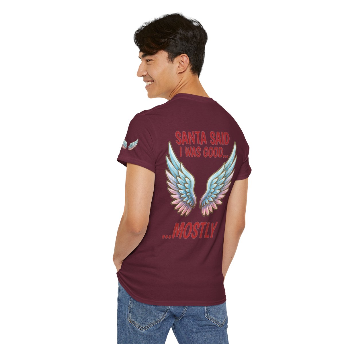 Color: Maroon | Santa Said I Was Good Premium Graphic Tee