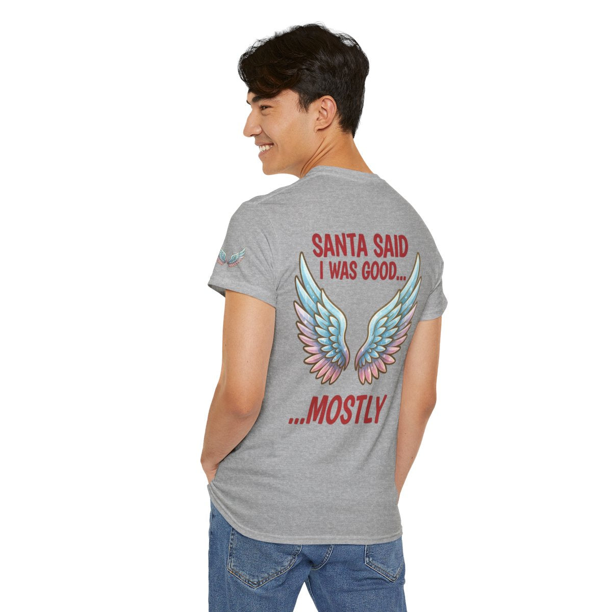 Color: Sport Grey | Santa Said I Was Good Premium Graphic Tee