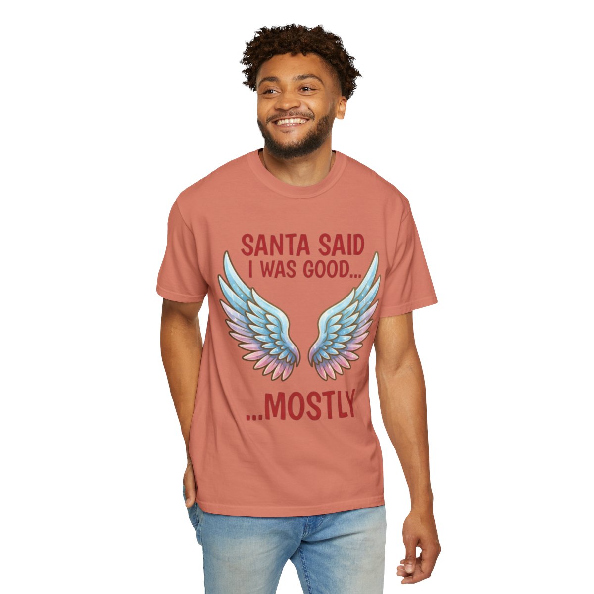 Color: Terracotta | Santa Said I Was Good Unisex Garment-Dyed Tee