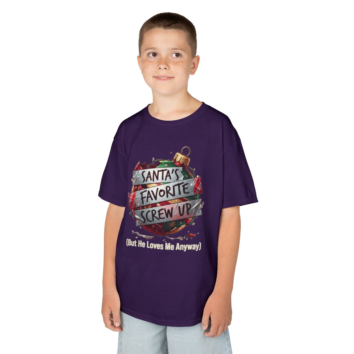 Color: Purple | Santa's Favorite Screw Up Kids Tee