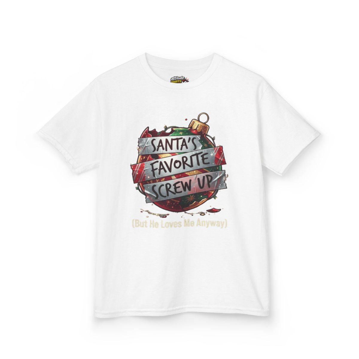 Color: White | Santa's Favorite Screw Up Kids Tee