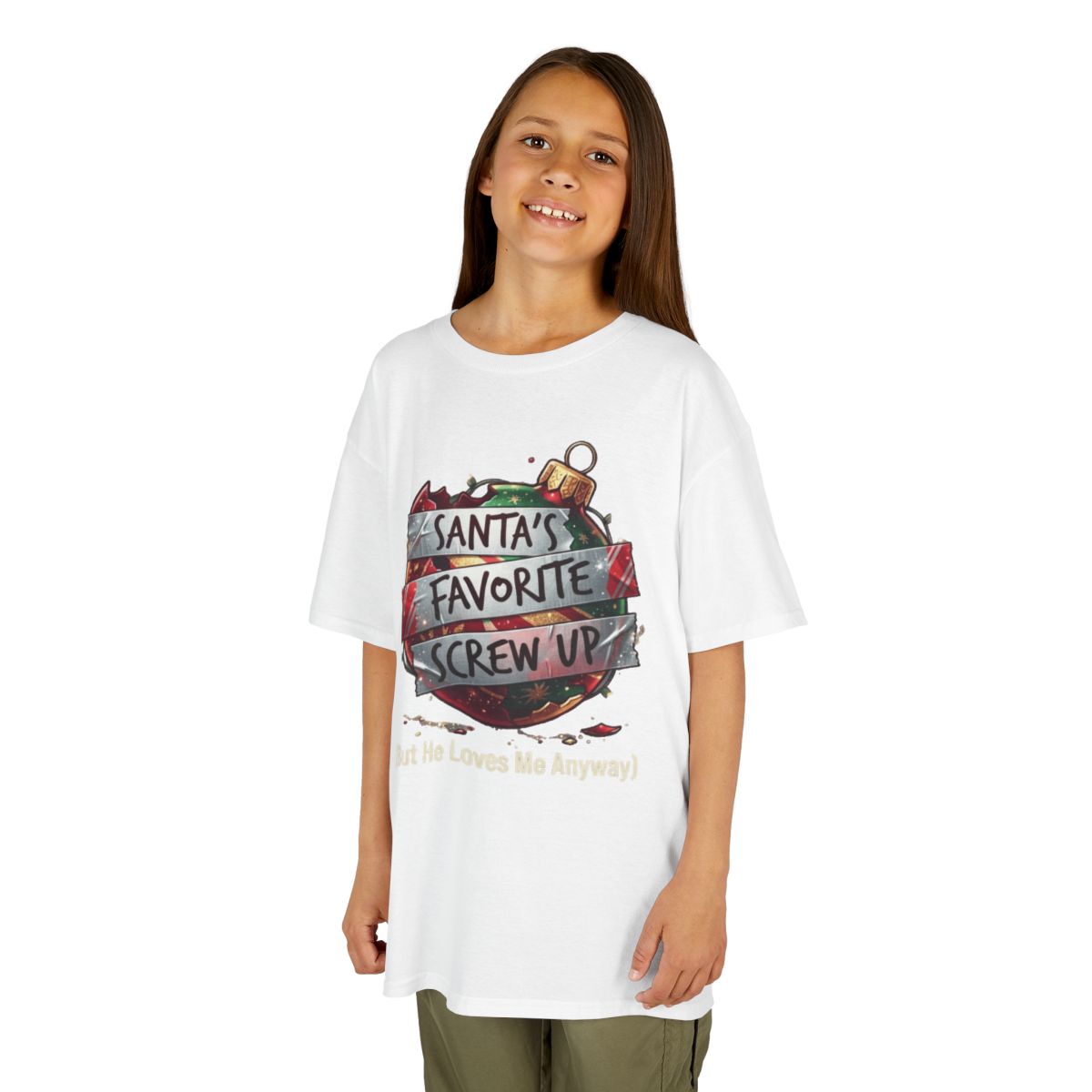 Color: White | Santa's Favorite Screw Up Kids Tee