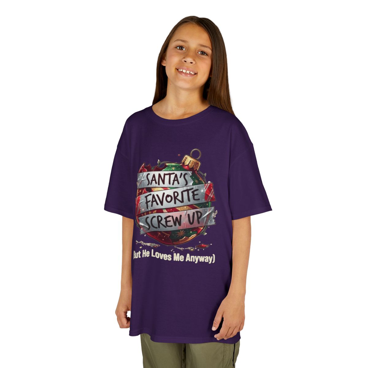 Color: Purple | Santa's Favorite Screw Up Kids Tee