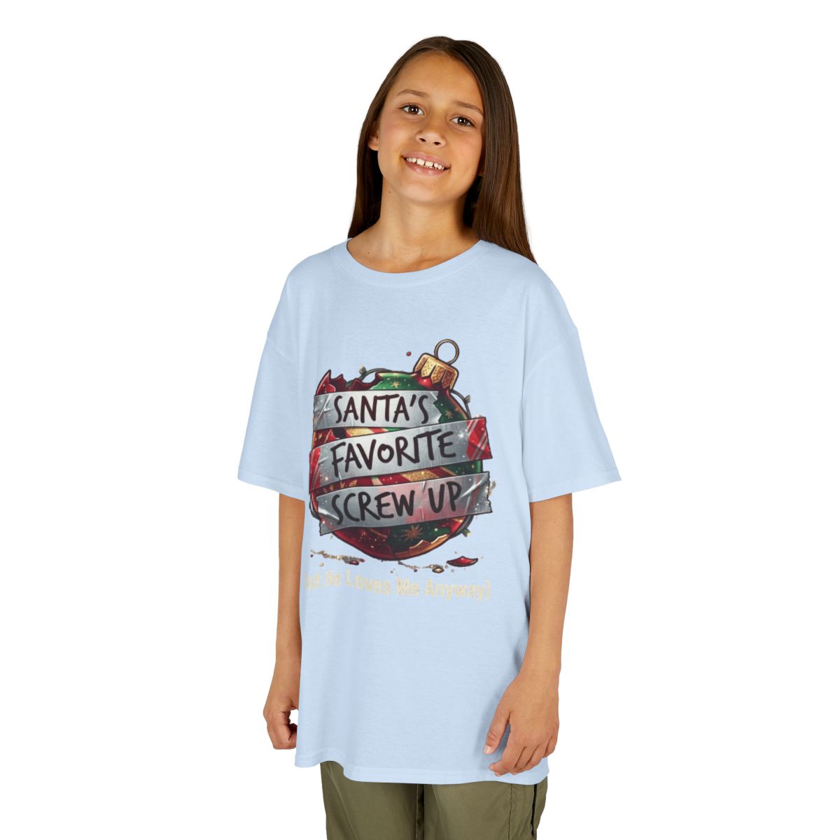 Color: Light Blue | Santa's Favorite Screw Up Kids Tee