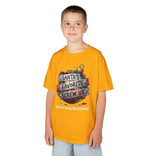 Color: Gold | Santa's Favorite Screw Up Kids Tee