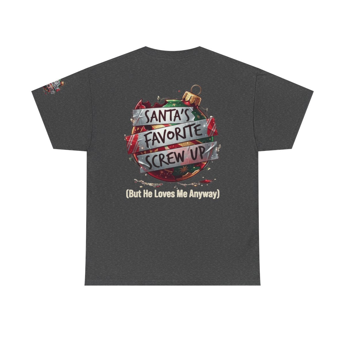 Color: Dark Heather | Santa's Favorite Screw Up Premium Graphic Tee