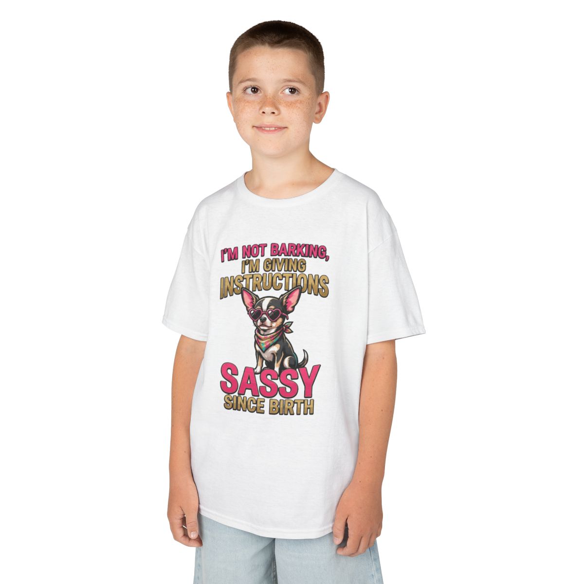 Color: White | Sassy Since Birth Kids Tee