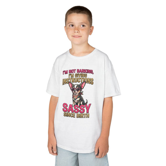 Color: White | Sassy Since Birth Kids Tee