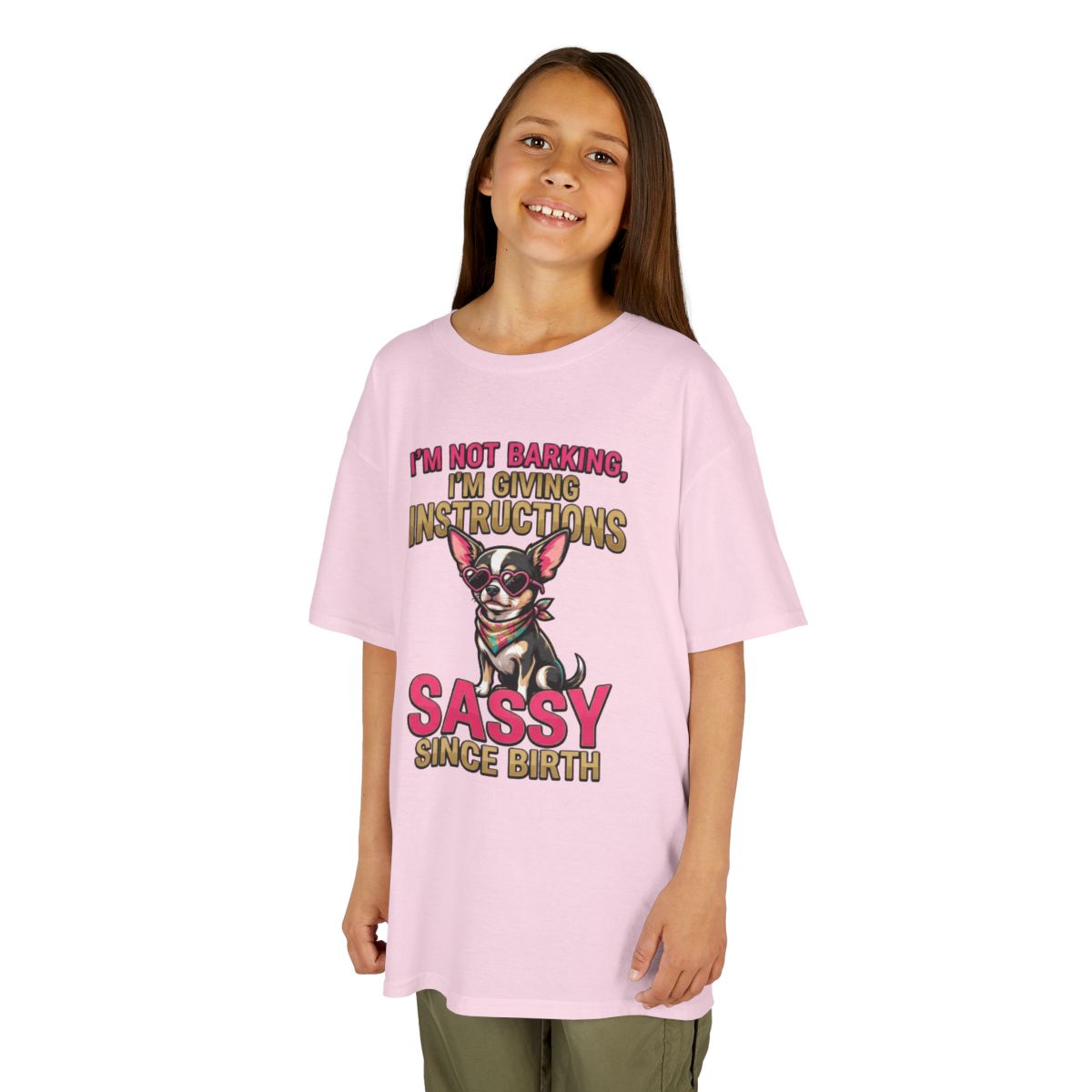 Color: Light Pink | Sassy Since Birth Kids Tee