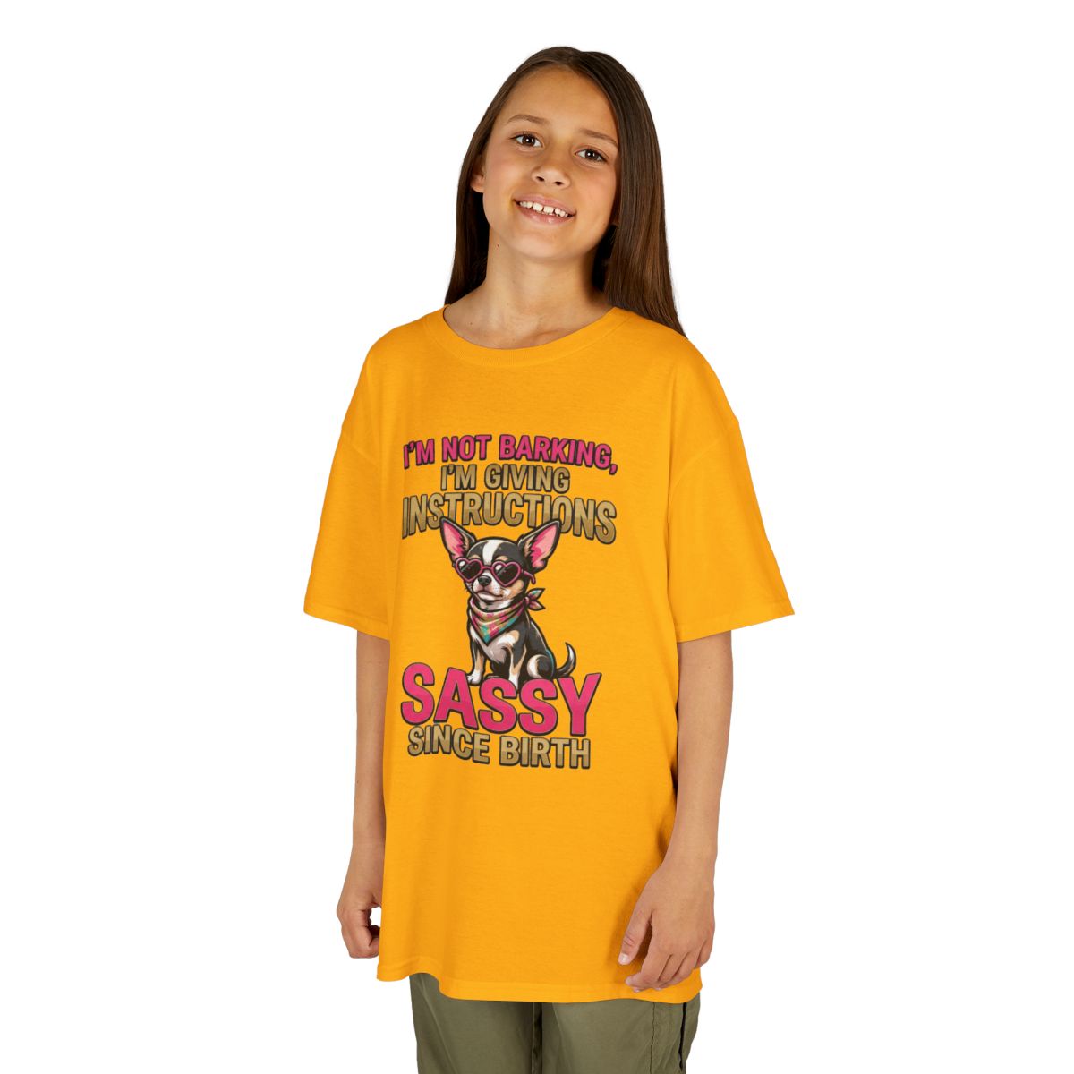 Color: Gold | Sassy Since Birth Kids Tee
