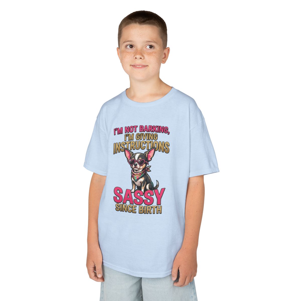 Color: Light Blue | Sassy Since Birth Kids Tee