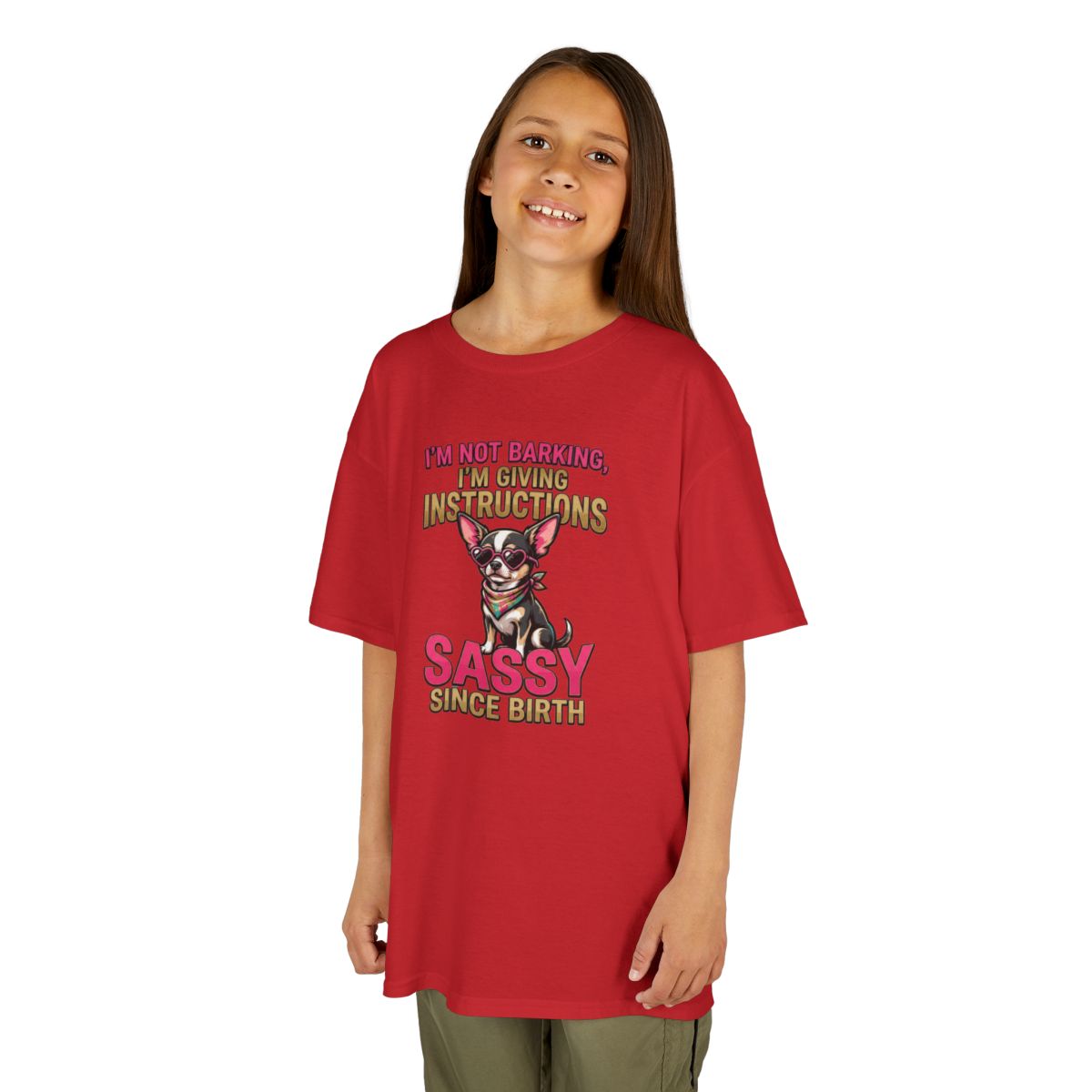 Color: Red | Sassy Since Birth Kids Tee