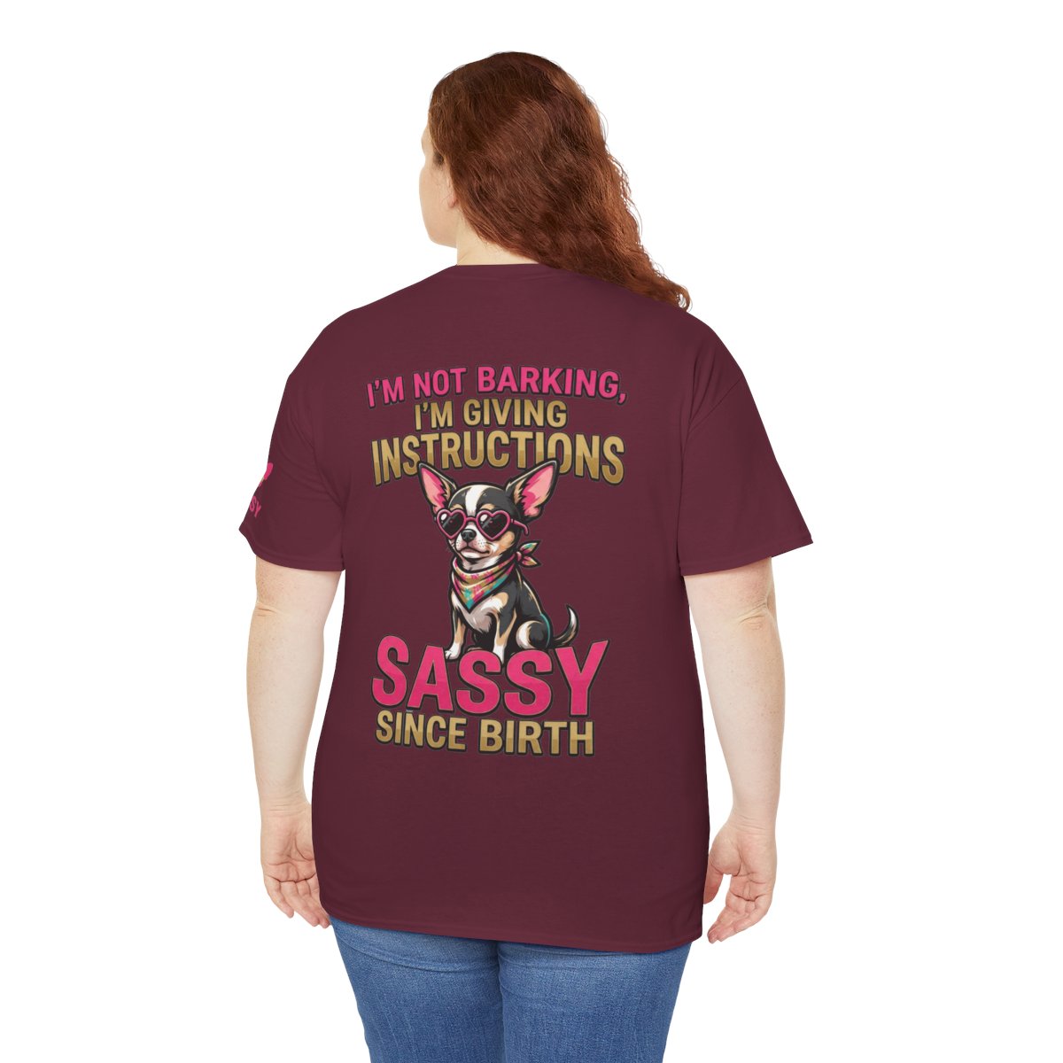 Color: Maroon | Sassy Since Birth Premium Graphic Tee