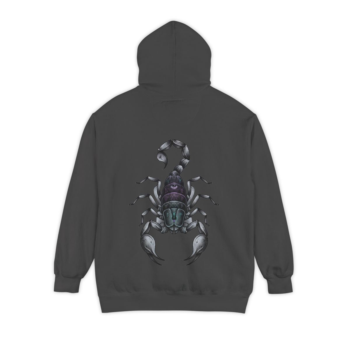 Color: Pepper | Scorpio The Mystical Scorpion Garment-Dyed Hoodie