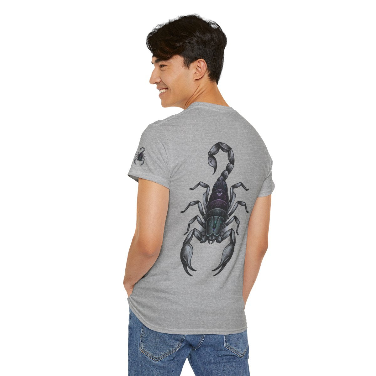 Color: Sport Grey | Scorpio The Mystical Scorpion Premium Graphic Tee