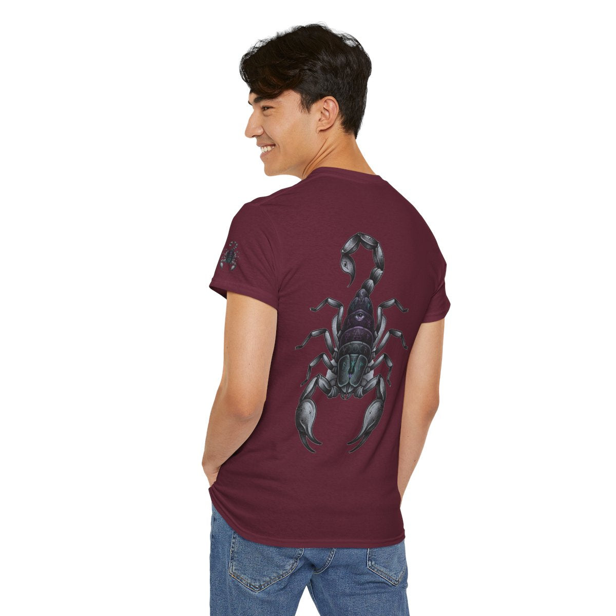 Color: Maroon | Scorpio The Mystical Scorpion Premium Graphic Tee