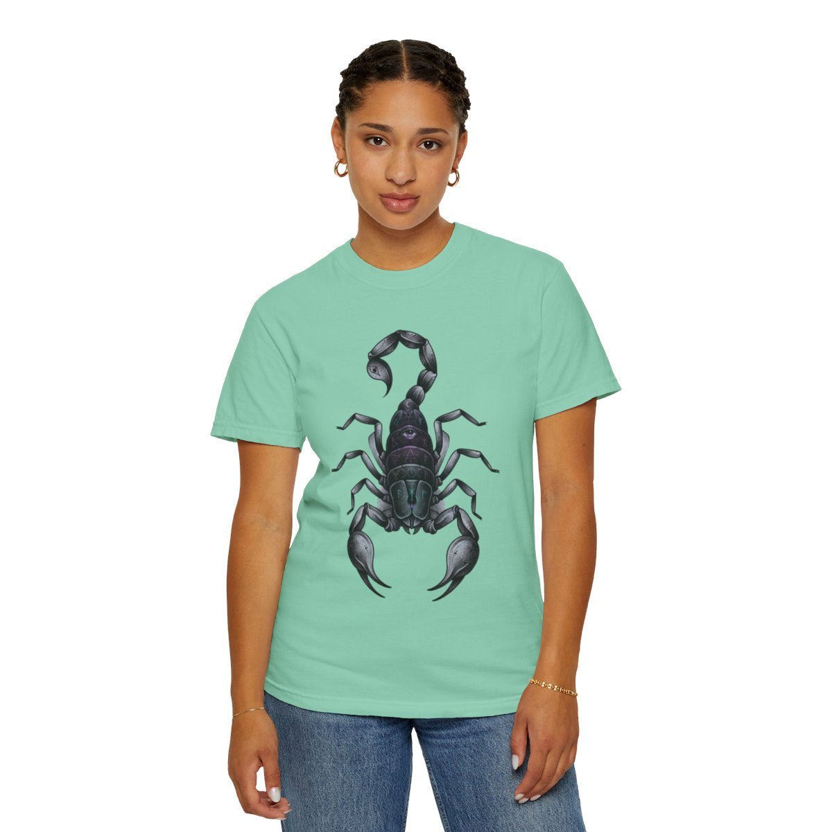 Color: Island Reef | Scorpio The Mystical Scorpion Unisex Garment-Dyed Tee