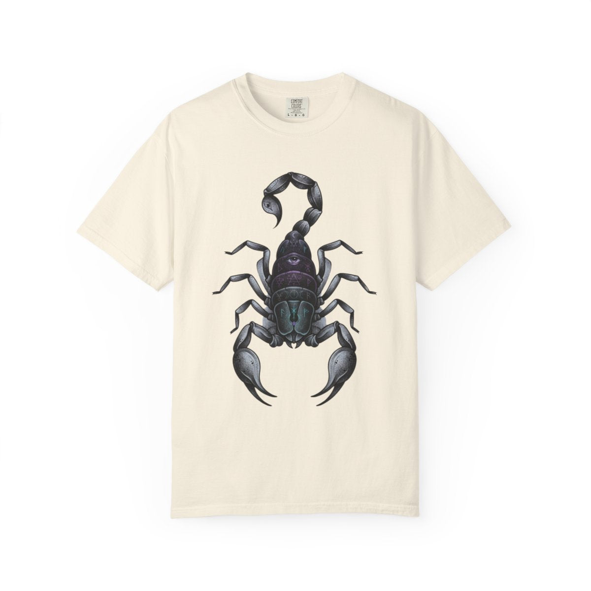 Color: Ivory | Scorpio The Mystical Scorpion Unisex Garment-Dyed Tee