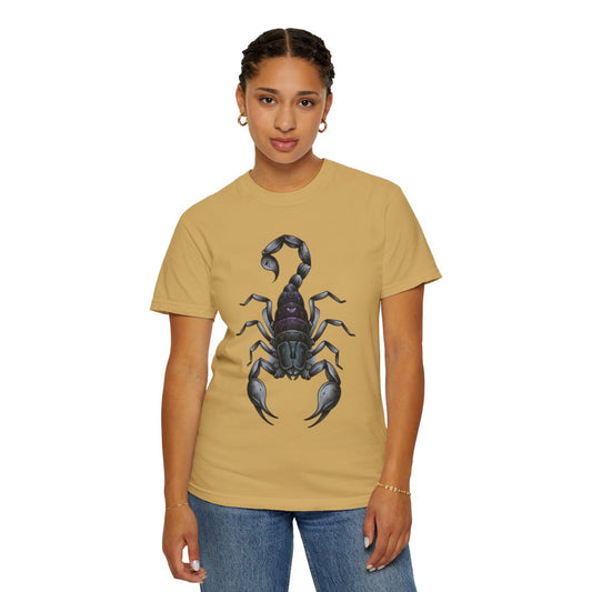 Color: Mustard | Scorpio The Mystical Scorpion Unisex Garment-Dyed Tee