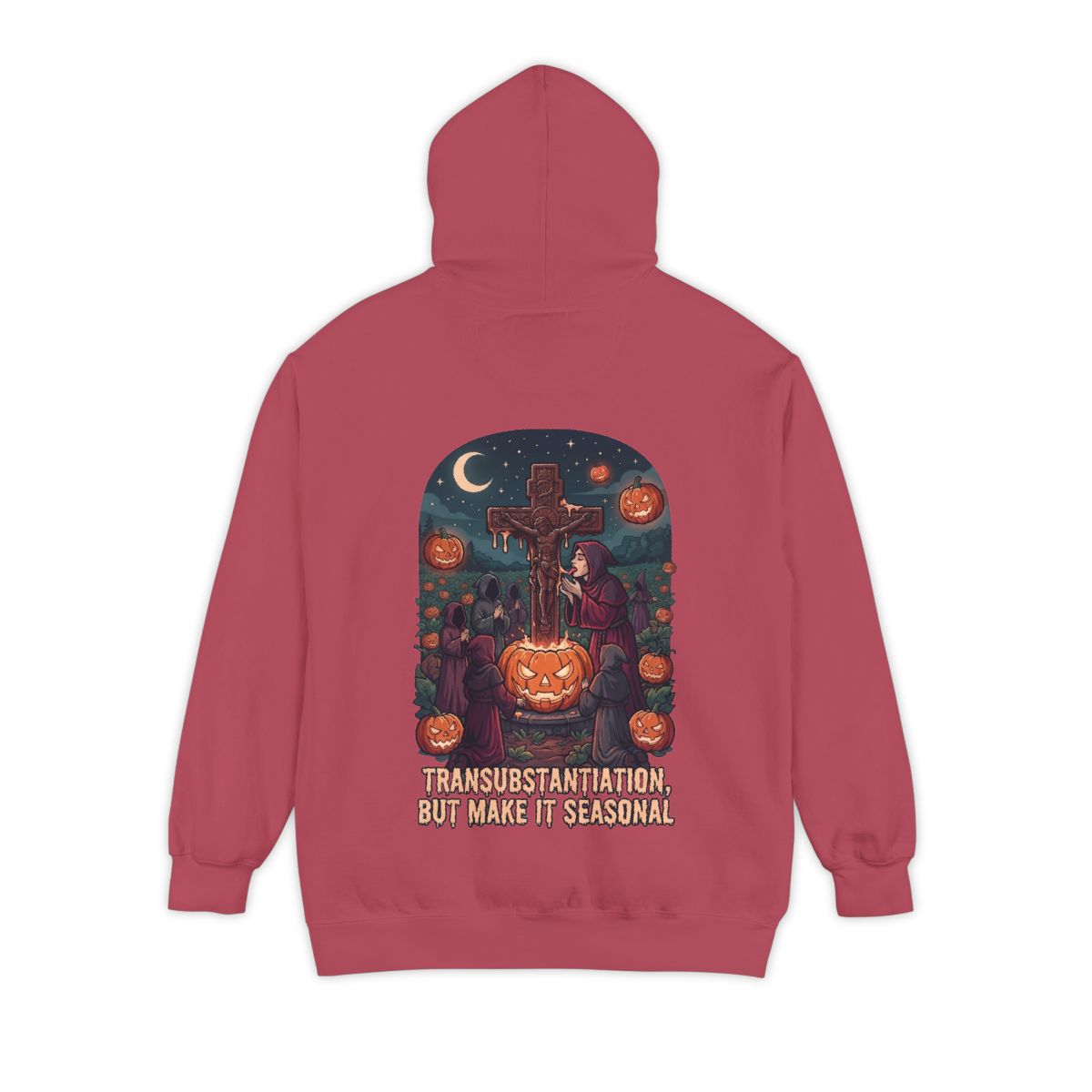 Color: Crimson | Seasonal Transubstantiation Garment-Dyed Hoodie