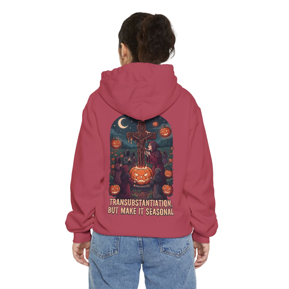 Color: Crimson | Seasonal Transubstantiation Garment-Dyed Hoodie