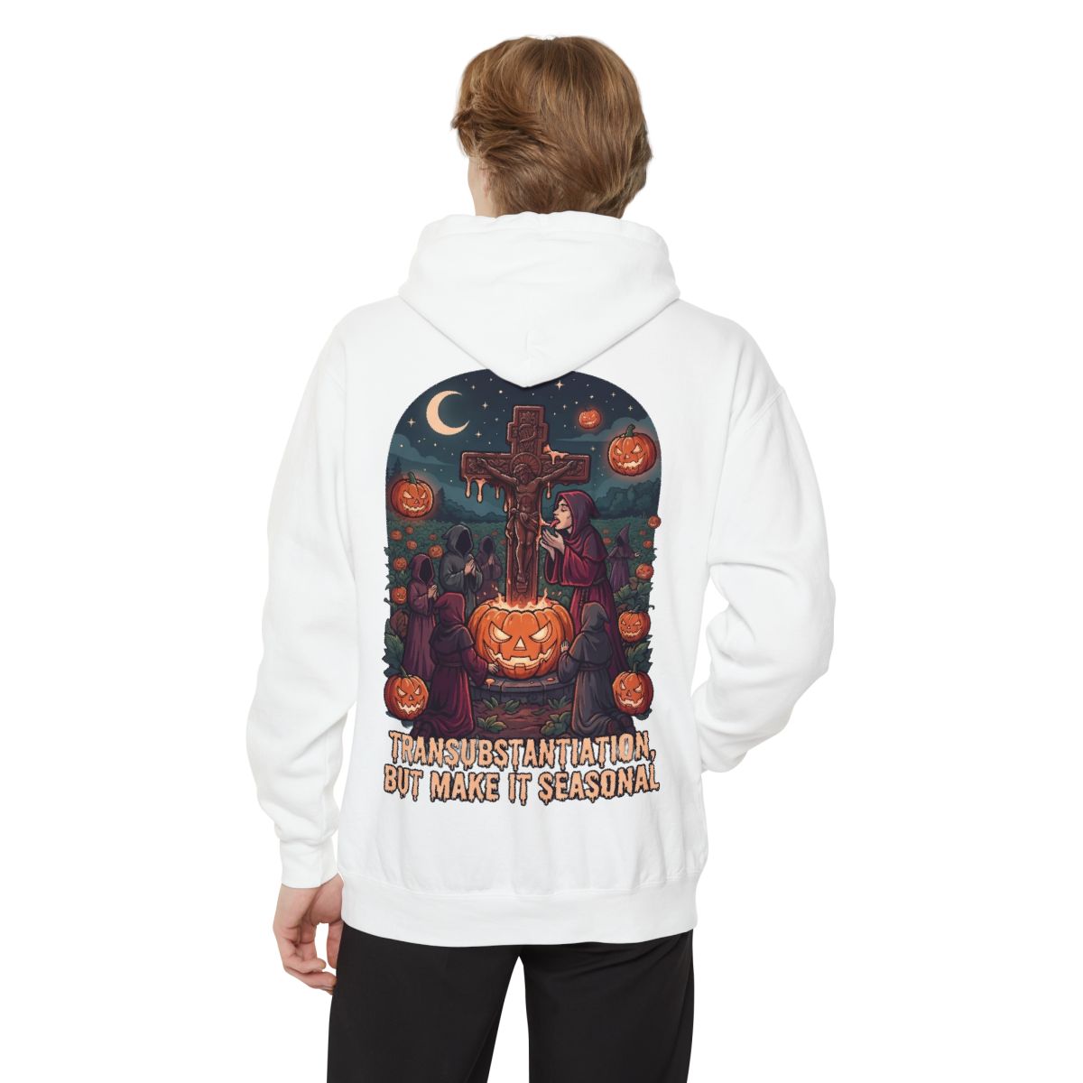 Color: White | Seasonal Transubstantiation Garment-Dyed Hoodie