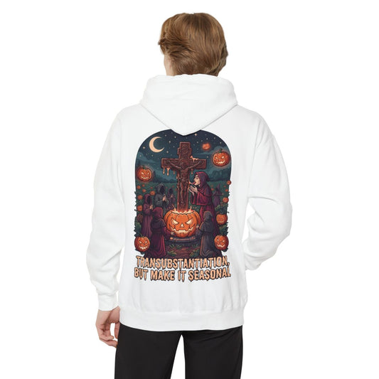Color: White | Seasonal Transubstantiation Garment-Dyed Hoodie