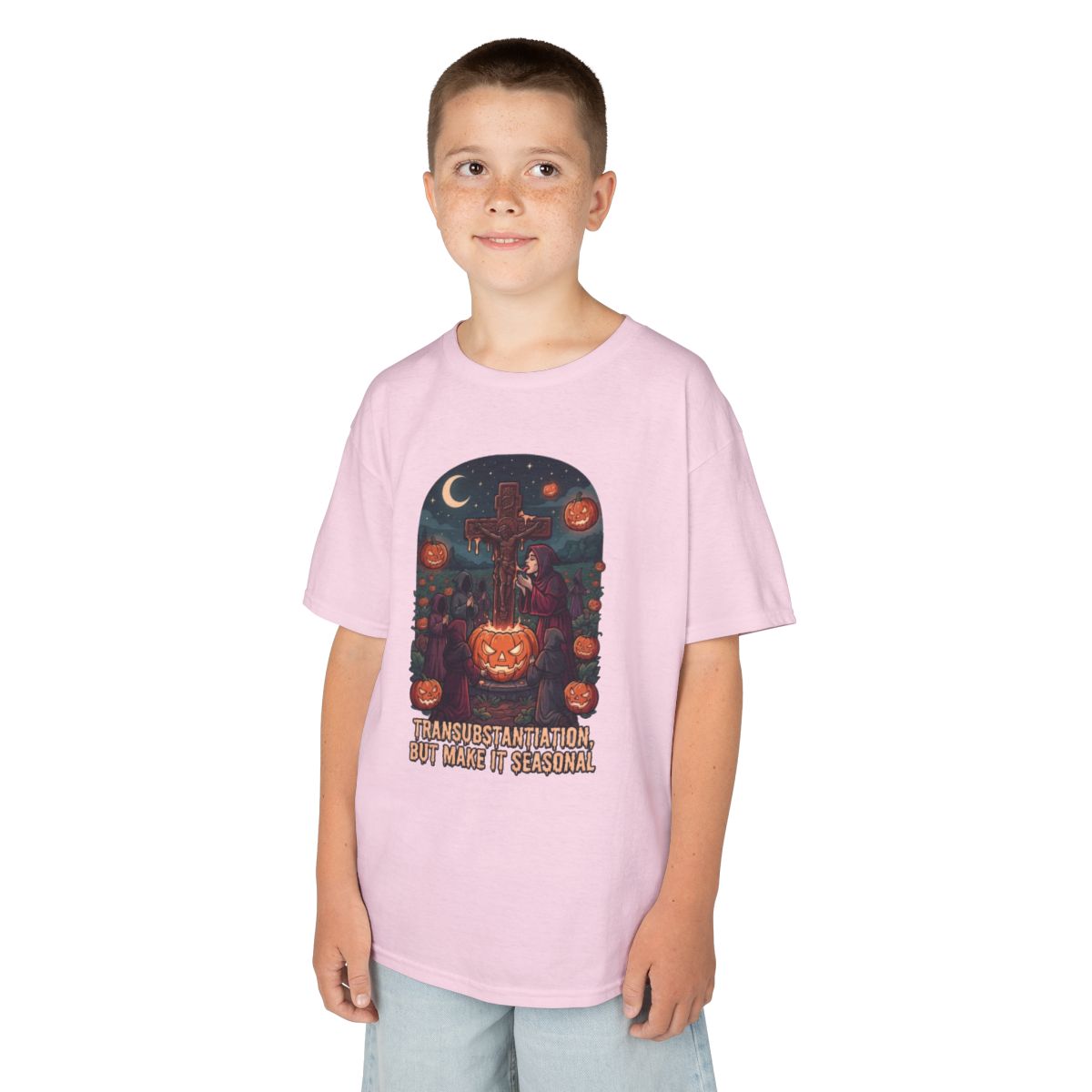 Color: Light Pink | Seasonal Transubstantiation Kids Tee