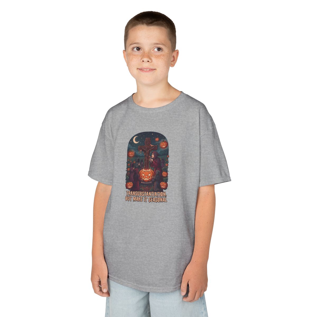 Color: Sport Grey | Seasonal Transubstantiation Kids Tee