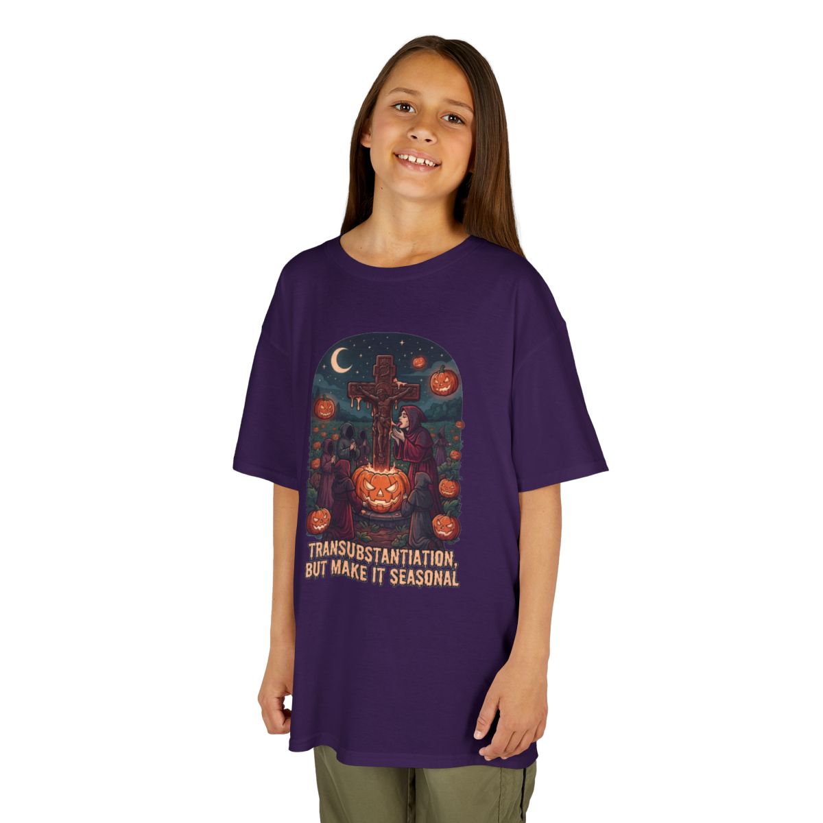 Color: Purple | Seasonal Transubstantiation Kids Tee