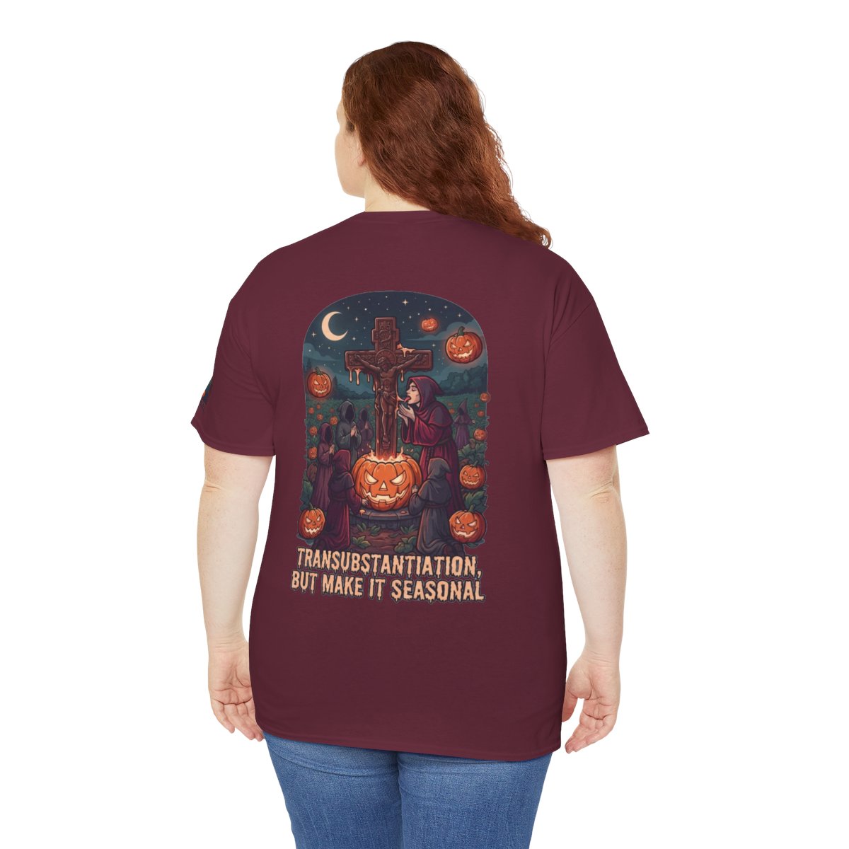 Color: Maroon | Seasonal Transubstantiation Premium Graphic Tee