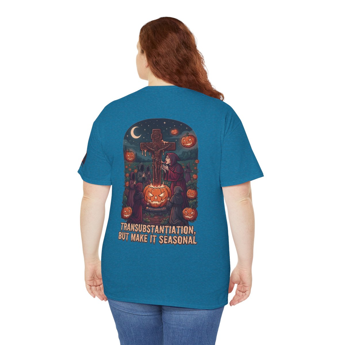 Color: Antique Sapphire | Seasonal Transubstantiation Premium Graphic Tee