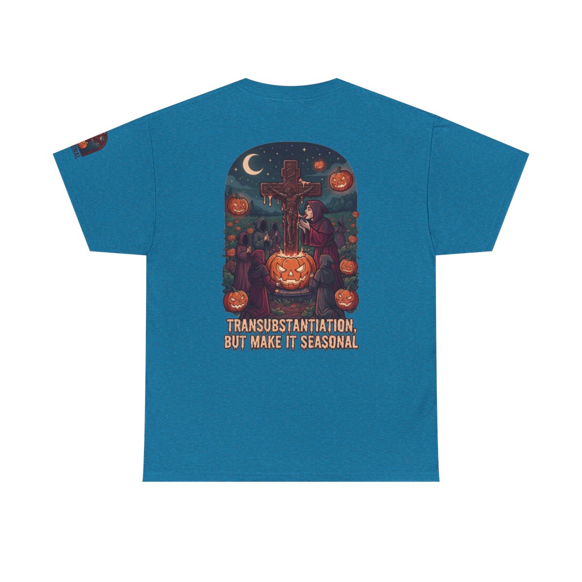 Color: Antique Sapphire | Seasonal Transubstantiation Premium Graphic Tee