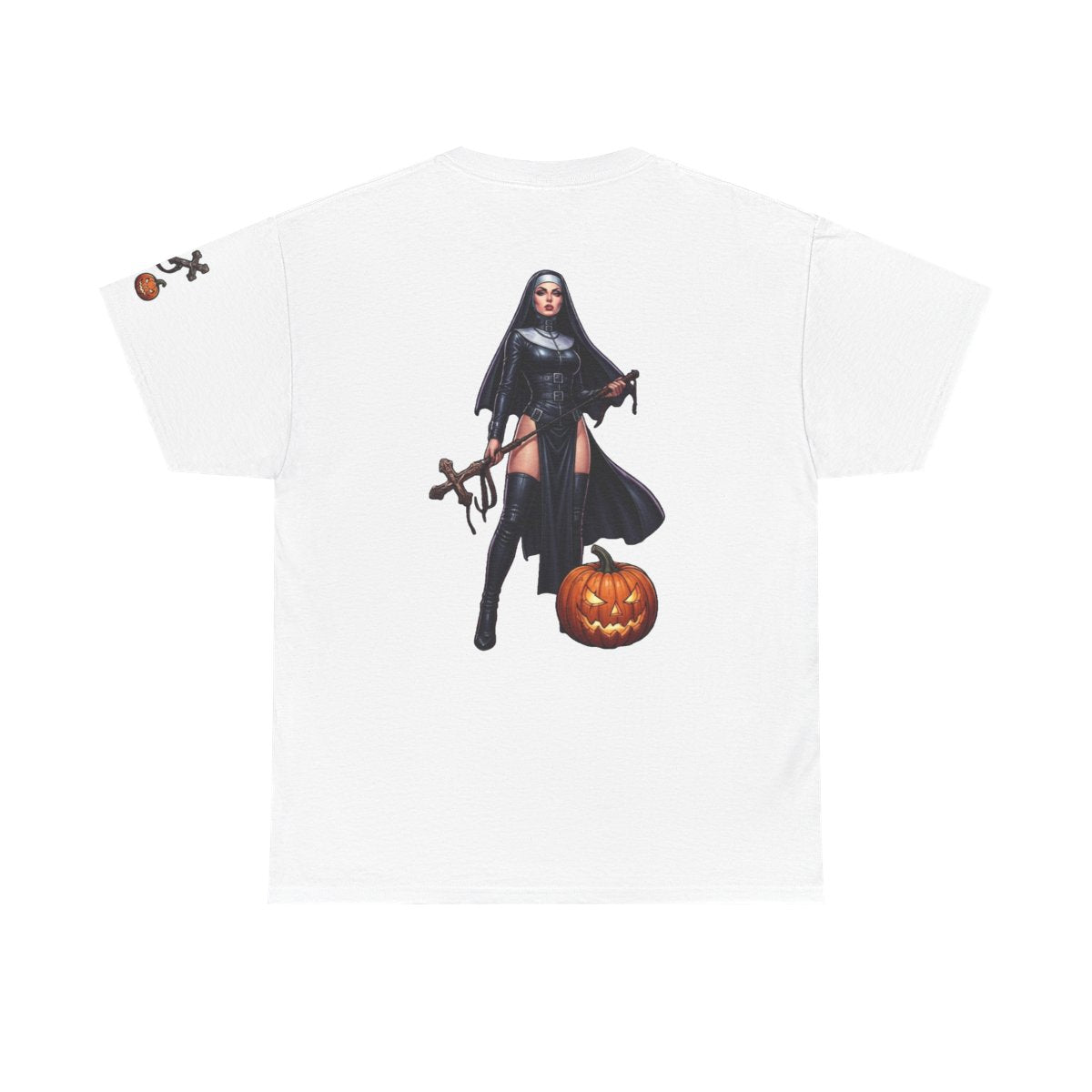 Color: White | Sexy Halloween Nun Premium Graphic Tee