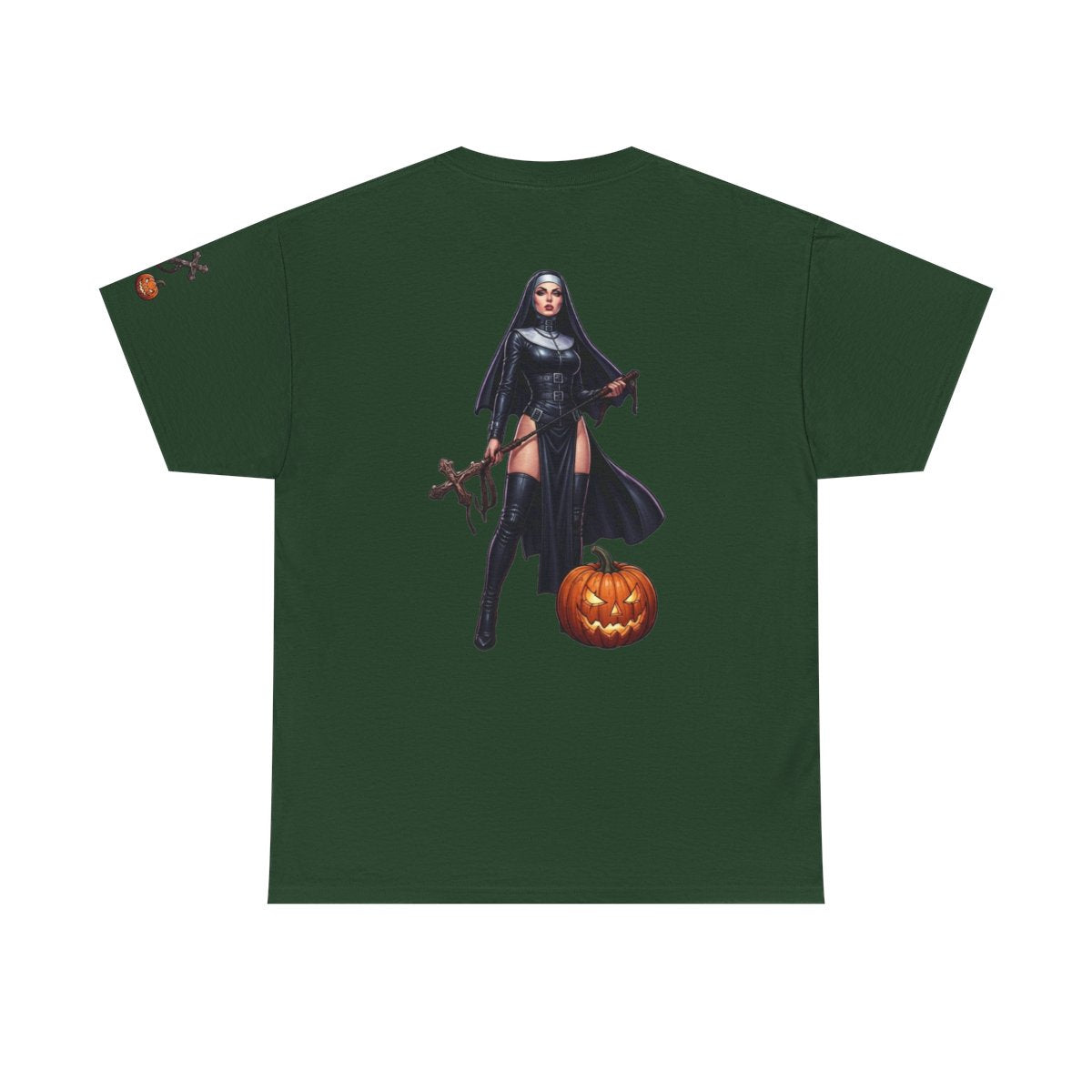 Color: Forest Green | Sexy Halloween Nun Premium Graphic Tee