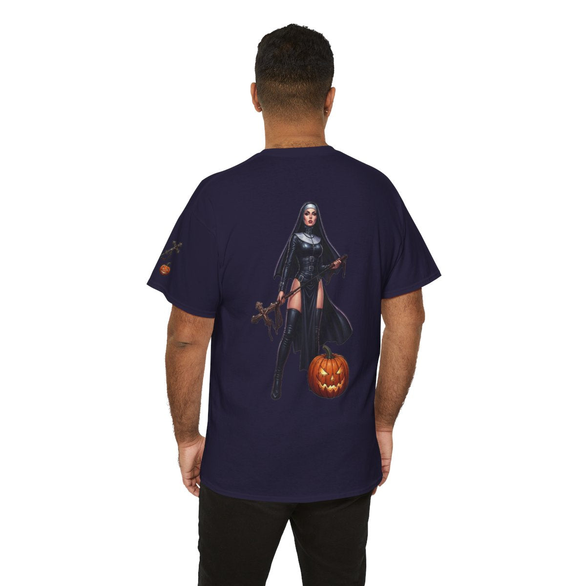 Color: Blackberry | Sexy Halloween Nun Premium Graphic Tee
