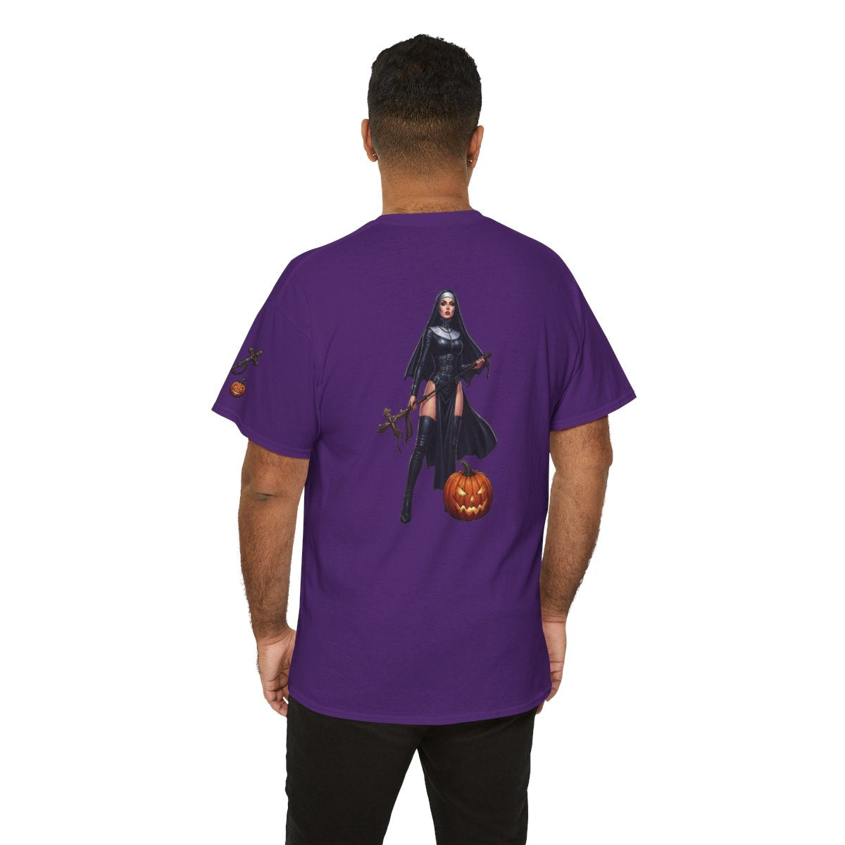 Color: Purple | Sexy Halloween Nun Premium Graphic Tee