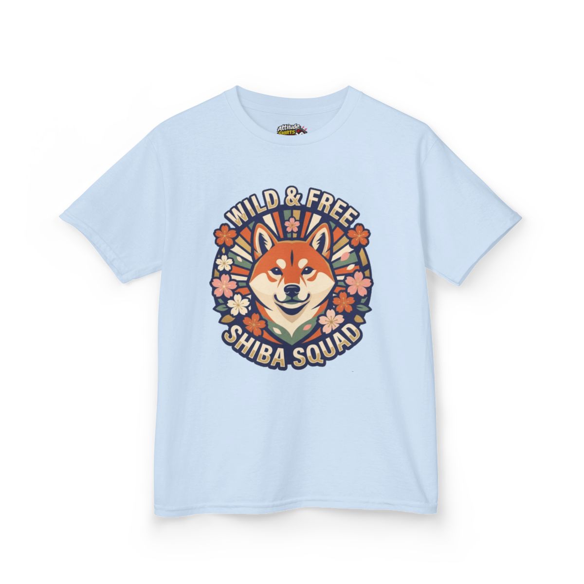 Color: Light Blue | Shiba Squad Kids Tee