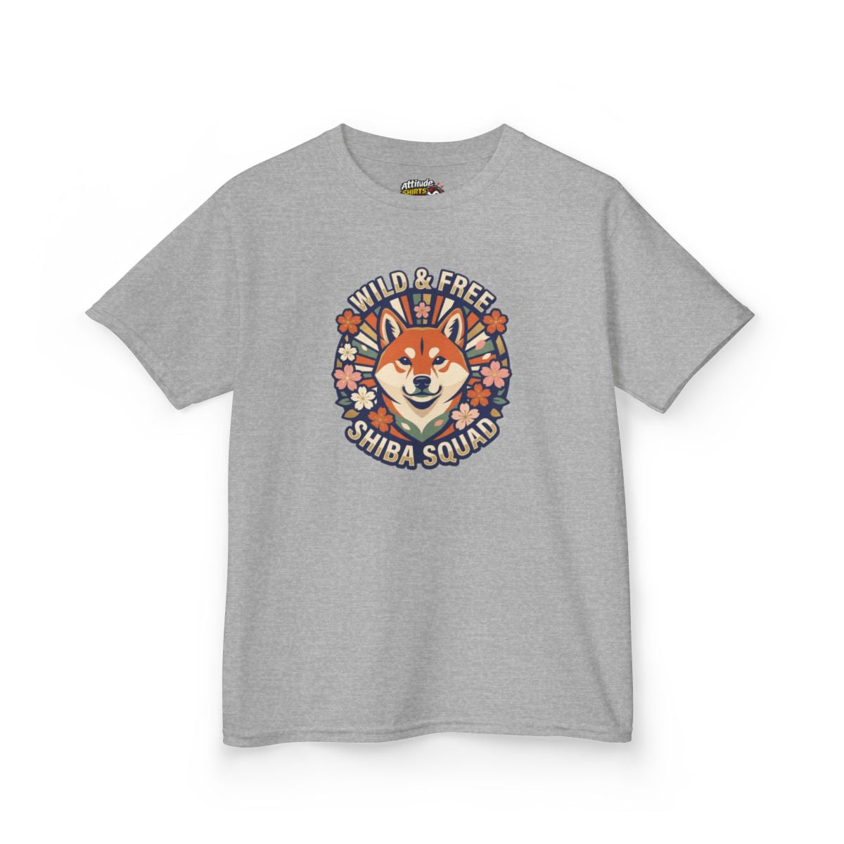 Color: Sport Grey | Shiba Squad Kids Tee