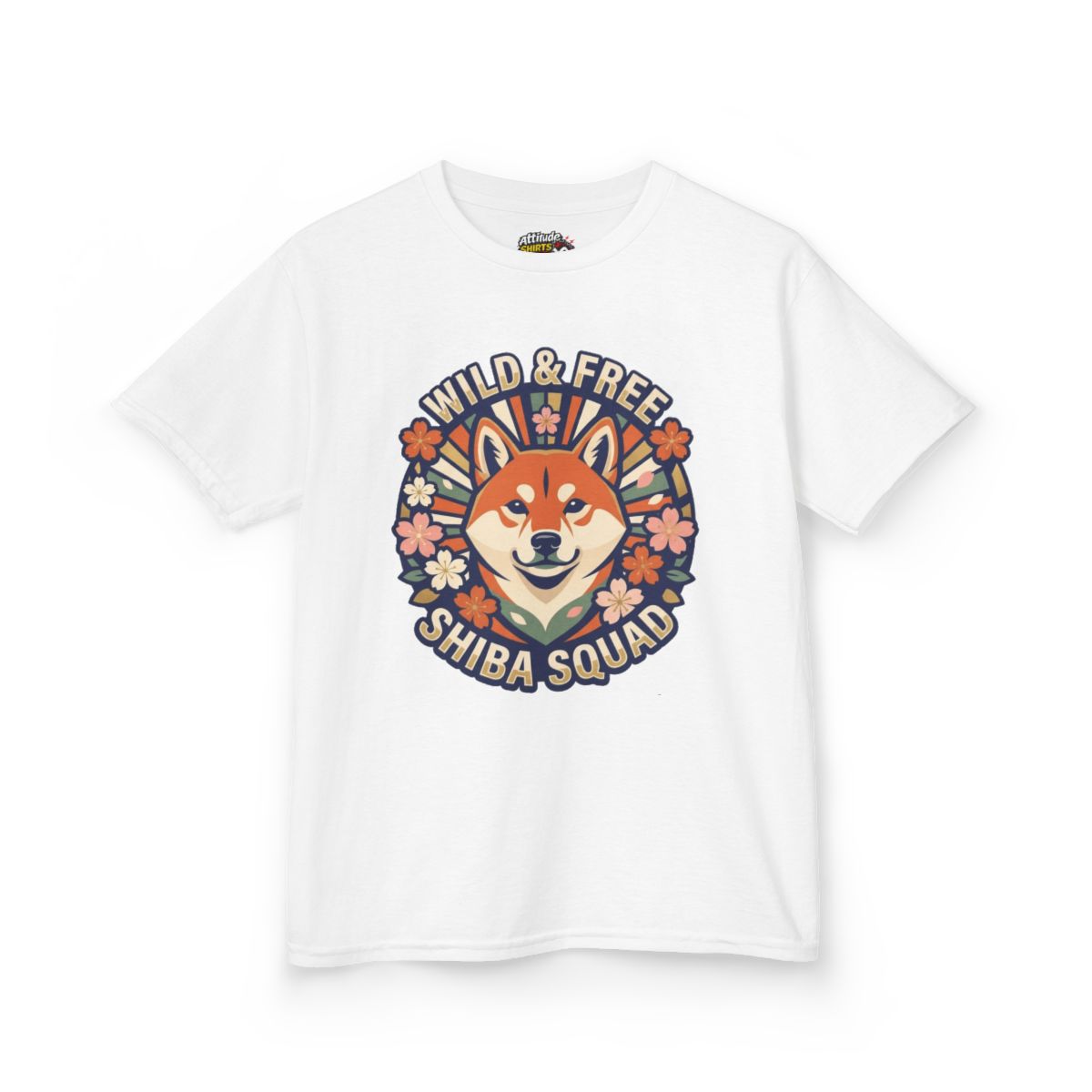Color: White | Shiba Squad Kids Tee