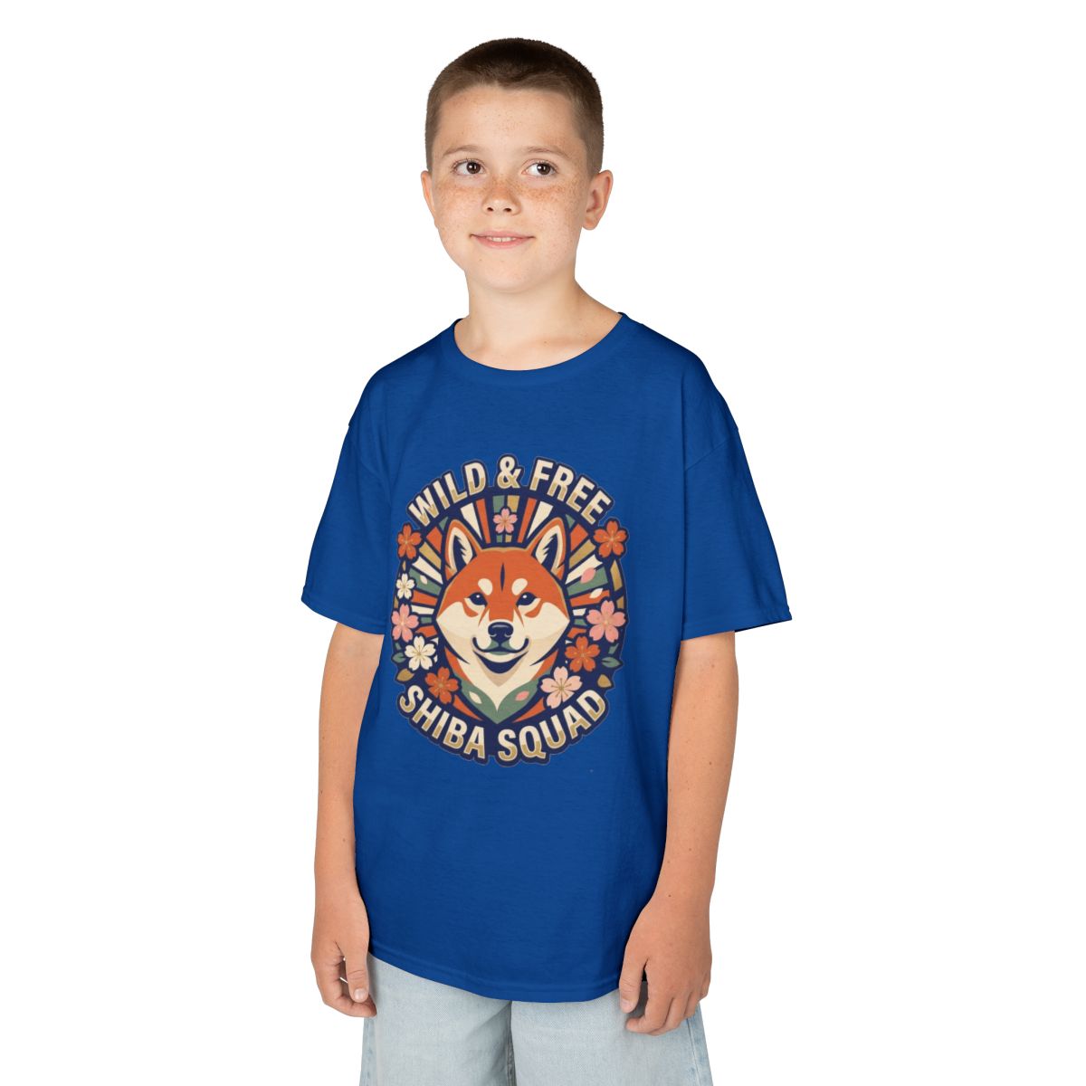 Color: Royal | Shiba Squad Kids Tee