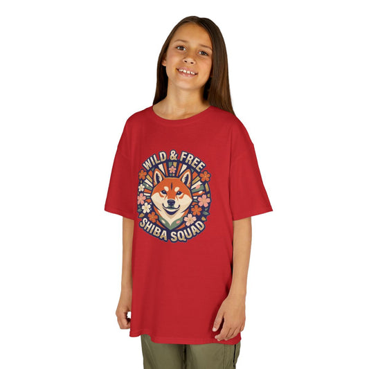 Color: Red | Shiba Squad Kids Tee