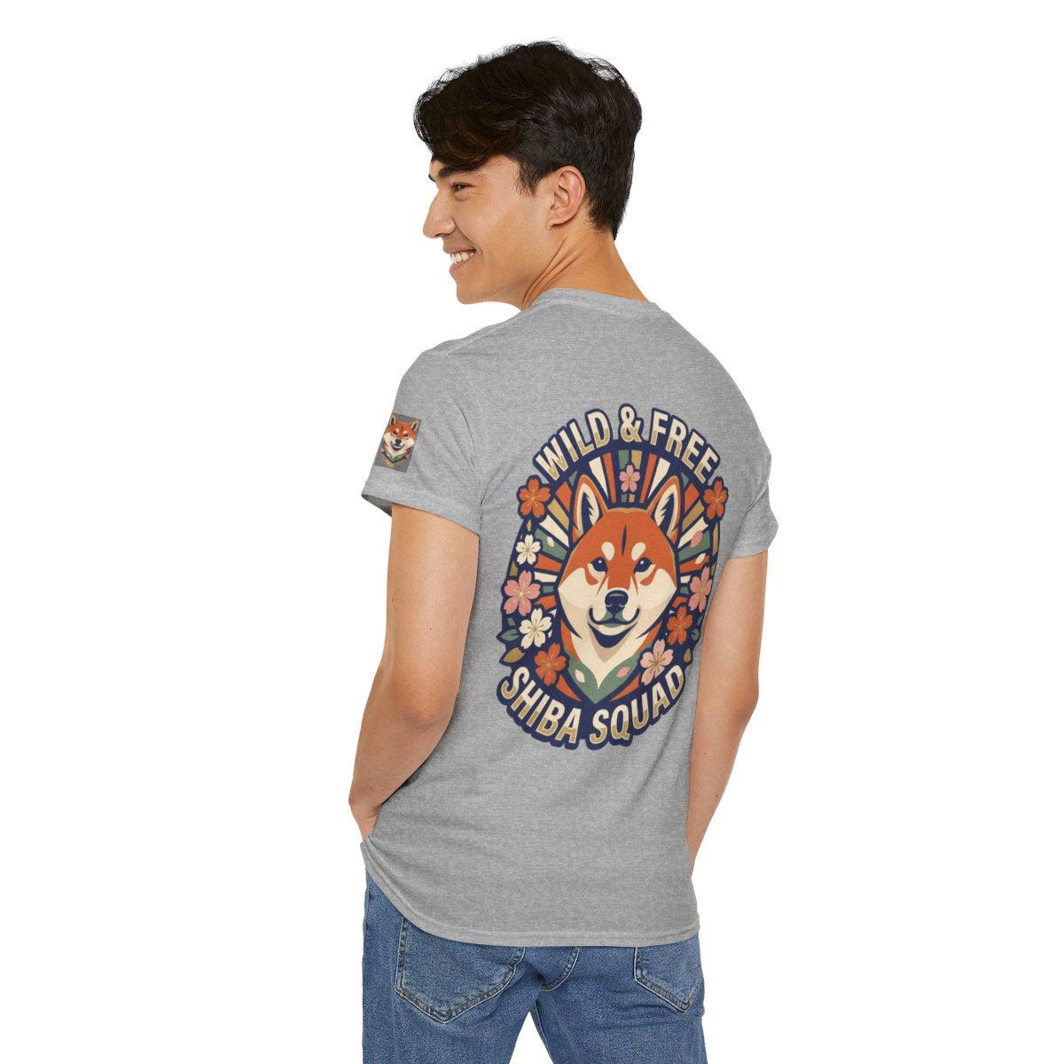 Color: Sport Grey | Shiba Squad Premium Graphic Tee